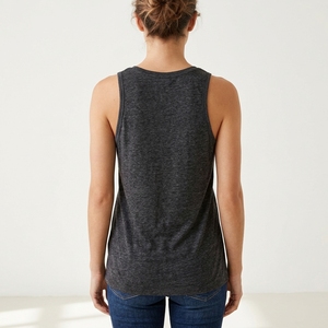 Custom Logo Womens V Neck Tank <b>Top</b> Soft Ribbed Wholesale Private Label <b>Ladies</b> Sleeveless Shirt For Summer Casual Outfits - Product Image 2