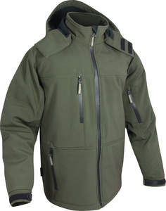 เสื้อแจ็คเก็ตซอฟต์เชลล์แบบมีฮู้ดกันน้ำกันลมสำหรับผู้ชายปี 2026 ปักโลโก้ตามสั่ง สะท้อนแสง เหมาะสำหรับกิจกรรมกลางแจ้งและงานส่งของ - Product Image 1