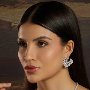 Luxury Women 925 <b>Silver</b> Diamond Chandelier <b>Earrings</b> Round Brilliant Cut <b>Wedding</b> Jewelry - Product Image 2