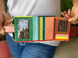 กระเป๋าสตางค์หนังขนสัตว์สำหรับผู้หญิงกระเป๋าสตางค์ผู้หญิงหลายลายหนังวัวแท้ใหม่กระเป๋าสตางค์หลากสีมีสไตล์ - Product Image 5