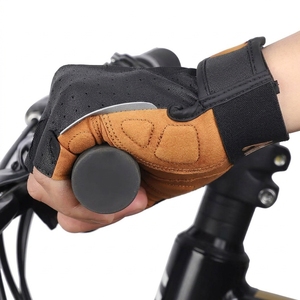 Gants de cyclisme d'été en cuir antidérapants personnalisables à demi-doigts pour hommes et femmes – Votre design unique - Product Image 3