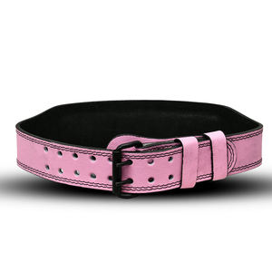 Ceinture de musculation robuste en cuir de vachette respirant, couleur rose, pour entraînement en salle de sport, soutien lombaire, soulagement des douleurs dorsales, fitness, service OEM - Product Image 3