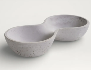 Bol de service en céramique et porcelaine gris moucheté, minimaliste et écologique, avec finition brillante, idéal pour les sauces et les desserts lors de vos réceptions. - Product Image 1