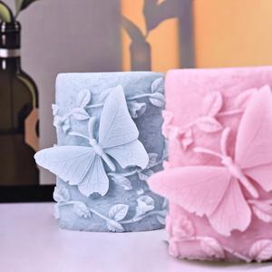 Moule en silicone pour bougie aromathérapie papillon double face, colonne de printemps, colonne de pierre rose, décoration de colonne - Product Image 4