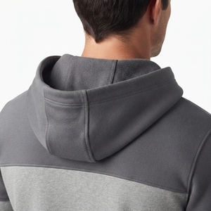 Sudadera con Capucha para Hombre, Color Sólido, Mezcla de Algodón y Poliéster, Felpa Francesa, Ropa Casual de Otoño con Bolsillo Delantero y Logotipo Bordado - Product Image 5