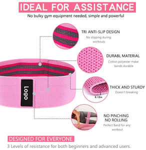 Juego de 3 Bandas Elásticas de Látex, Resistencia Personalizada, Bandas de Ejercicio de Alta Resistencia para Entrenamiento de Cadera y Glúteos - Product Image 3