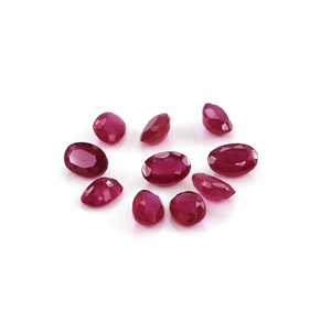 Rubis naturels de Bangkok, ovales calibrés 4x6mm, pierres précieuses facettées naturelles, prêtes à l'emploi pour la création de bijoux - Product Image 1