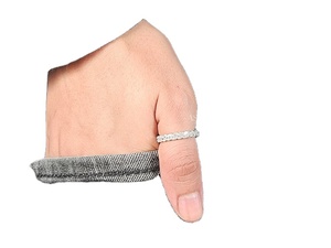 Anillo de Compromiso Clásico de Acero Inoxidable para Mujer, Creado en Laboratorio - Product Image 6