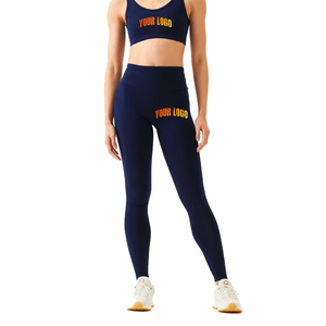 Ensemble de sport deux pièces pour femme grande taille, couleur unie, avec leggings – Tenue de yoga et de fitness OEM - Product Image 1