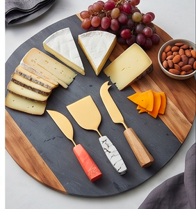 <b>Cheese</b> <b>Knife</b> <b>Set</b> Of 3 Stainless Steel Blades With Wooden And Marble Handles Durable Kitchen Tools For <b>Cheese</b> Serving And Hotel - Product Image 6