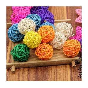 Jouets à mâcher en rotin pour animaux de compagnie, jouets à mordre pour oiseaux, conures, cockatiels, parakeets, faits à la main, colorés, assortis, vente en gros au Vietnam 99GD - Product Image 4