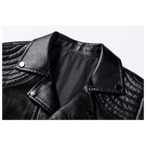 Men's <b>Winter</b> Genuine Cowhide <b>Leather</b> <b>Jackets</b> with Zipper Front Biker Design Waterproof & Breathable Streetwear Clothing - Product Image 5