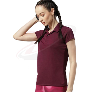Polo pour femmes OEM, design personnalisé, coton, manches courtes, coupe classique, tissu confortable, commande en gros, vêtements - Product Image 2