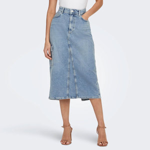 Regular Fit Midi Women Denim Skirts Available In Custom Color Custom Digital Printed Logo Women Denim Skirts - Product Image 5