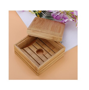 Jabonera multifuncional de madera para baño y cocina, soporte para jabón en barra para ducha, almacenamiento de jabón, soporte de forma ovalada - Product Image 2