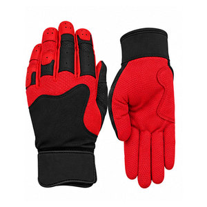 Guantes de Bateo de Cuero Sintético Morado con Cierre de Velcro - Product Image 4