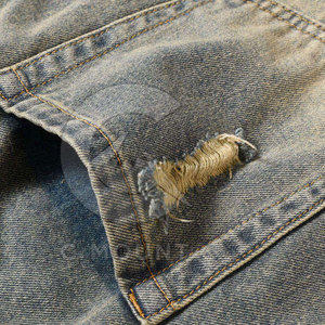 Jean délavé personnalisé taille haute coupe évasée en denim délavé – Tendance mode - Product Image 6