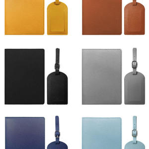 Etiqueta de equipaje de PU personalizada con pulsera, de cuero, con nombre, identificación y patrón único, para pasaportes, de buena calidad. - Product Image 3