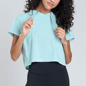 Camiseta Casual de Verano para Mujer, Tallas Grandes, Opción de Logotipo Personalizado, Secado Rápido, Mezcla Ligera de Poliéster/Algodón - Product Image 6