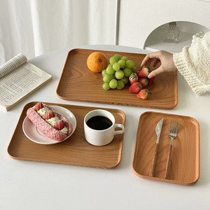 Bandejas de Servir Rectangulares de Madera, Diseño Minimalista Sólido, Duraderas, Aptas para Lavavajillas, Ecológicas, Estilo Japonés - Product Image 5