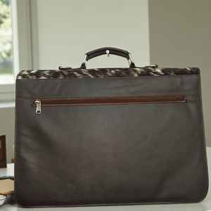 Maletín de Cuero Genuino Vintage con Pelo para Portátil, Bolso de Negocios, Maletín de Mensajero, Bolso de Mano, Bolso de Oficina para Ordenador Portátil LPBH-0008 - Product Image 3