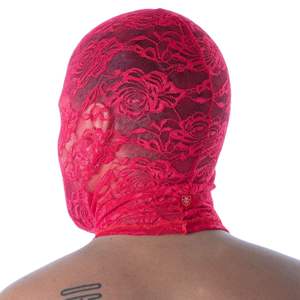 Masque en cuir rouge pour homme, à bouche ouverte, en dentelle fluide, design audacieux, pour clubbing, exercices de Kegel, sexe vaginal et anal, imperméable - Product Image 6