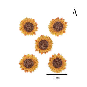 Parche Termoadhesivo Bordado de Girasol, Aplique de Tela de Fieltro No Tejido para Ropa, Sombreros, Bolsos, Chaquetas, Mochilas, Manualidades DIY - Product Image 4