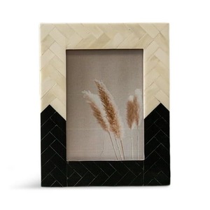 Resin Wood <b>Black</b> White Photo <b>Frame</b> Handmade Rectangle Tabletop Display <b>Frame</b> Custom Home Office Decor - Product Image 1