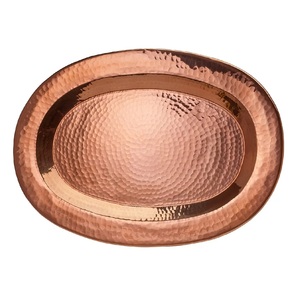 Copperware <b>Large</b> Round <b>Tray</b> Finest Quality Top Selling & High Demand Product For Kitchen & Table Use - Product Image 6
