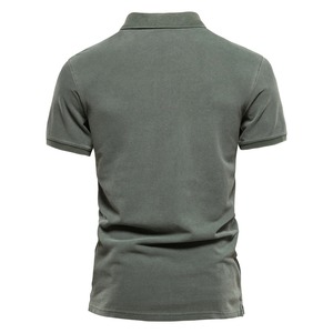 เสื้อโปโลผู้ชายแฟชั่นฤดูร้อนใหม่ขายส่ง เสื้อโปโลแขนสั้นผู้ชายแบบเรียบ รับสกรีนโลโก้ - Product Image 2