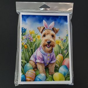 Lakeland Terrier Easter Egg Hunt Tarjetas de felicitación Paquete de 8 Whimsical A7 Tamaño 5x7 Tarjetas de notas en blanco con sobres - Product Image 3