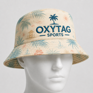 Custom Embroidered Tropical Bucket <b>Hat</b> High Quality Cotton Beach Sun <b>Hat</b> <b>Summer</b> Fashion Headwear Wholesale Manufacturer Direct - Product Image 1