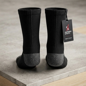 Chaussettes pour hommes en coton de qualité supérieure, texture douce, respirantes, anti-humidité, ajustement confortable, pour un usage quotidien décontracté, OEM - Product Image 2