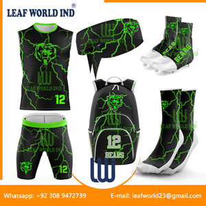 Maillot de football américain 7v7 personnalisé Pure Youth, sublimation intégrale, respirant, compression, col en V, streetwear d'hiver, motif tête de mort - Product Image 6