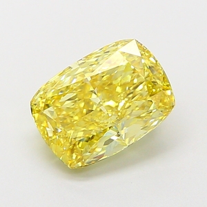 Elegante diamante amarillo de corte cojín, intenso y llamativo, de 1.95-2.05 quilates, claridad VS2, piedra preciosa natural suelta para diseño de joyería personalizada. - Product Image 2