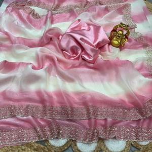 Sari de seda espacial de doble tono vibrante con trabajo tradicional de Zari Mango y blusa de diseñador completamente cosida para un glamour festivo - Product Image 6