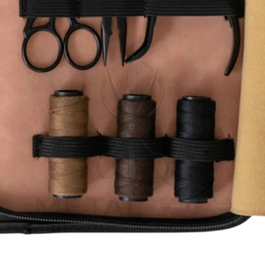 Kit d'outils de pose d'extensions capillaires en gros, personnalisé, fournisseur OEM : pinces noires, aiguilles courbées, bobines de fil, pinces de sectionnement - Product Image 6