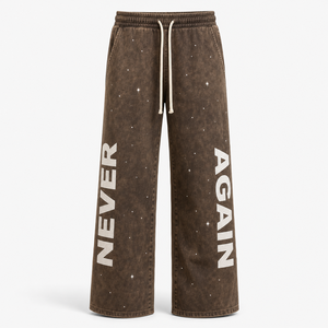 Custom Wide Leg <b>Sweatpants</b> with French Terry Fabric for <b>Women</b> Streetwear Brands Wholesale Factory OEM - Product Image 1