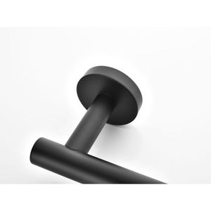 Paquete de 2 Portarrollos de Papel Higiénico y Toallero de Acero Inoxidable SUS304, Montaje en Pared, Negro Mate, para Cocina y Baño - Product Image 6