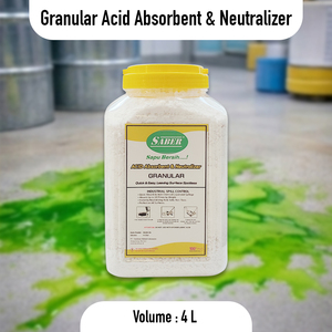 Absorbeur et neutralisant d'acides industriels 4L – Poudre neutralisante rapide pour déversements chimiques, pour le nettoyage de liquides dangereux, OEM Bul - Product Image 5
