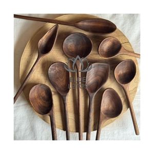 Cucharas Decorativas de Madera de Alta Calidad 2026 para Fotografía y Estilismo Culinario, Madera Pura, Segura y Limpia, Vajilla Artística de Madera Pk S - Product Image 1
