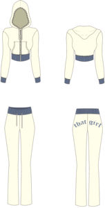 Conjunto Deportivo Personalizado para Mujer con Bordado y Diseño Desgastado, Pantalones Acampanados, con Logotipo - Product Image 2