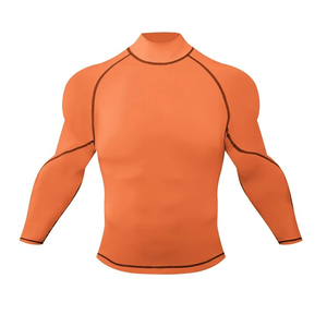 <b>Men</b> <b>Compression</b> Running Long Sleeve T-<b>shirt</b> Custom Base Layer Gym Sports Boxing Workout MMA Rash Guard Anti-UV UPF50 - Product Image 5