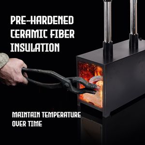 Forno Industriale a Propano per Forgiatura Coltelli, Doppio Bruciatore, Grande Capacità, Forno per Maniscalchi, Bruciatore Quadrato a Propano per la Produzione di Coltelli - Product Image 4