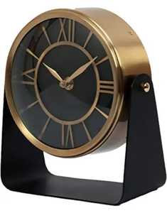 Modern Gold Frame White Face <b>Clock</b> Minimalist Black Markers Elegant Contemporary Tabletop Timepiece Home Office Accent - Product Image 3