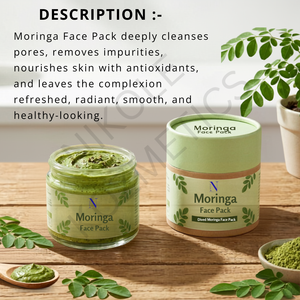 Mascarilla Facial de Moringa y Cúrcuma, Mascarilla de Lodo Herbal, Limpieza Profunda, Iluminadora, Nutritiva, Cuidado de la Piel, Aumenta la Luminosidad, Suavizante, Radiante, Muestra - Product Image 5