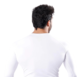 Men Plain <b>Long</b> <b>Sleeve</b> <b>Compression</b> <b>Shirt</b> O Neck Quick Dry Tight Fit Base Layer Training Top Custom OEM Wholesale Manufacturer B2B - Product Image 2