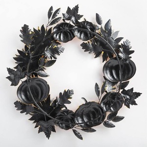 Luxury Gold Metal Leaf Wreath Table Centerpiece Laurel Ring Candle Holder <b>Frame</b> Handmade Iron Botanical Wall Art home decor - Product Image 5