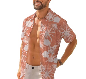 Chemise hawaïenne pour homme Chemise de plage à manches courtes avec boutons imprimés floraux tropicaux Chemise de vacances en polyester Sublimation complète - Product Image 4