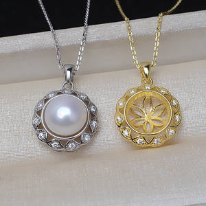 Collier en argent S925 avec pendentif tournesol incrusté, accessoires en perles DIY, collier clavicule, collier tendance, décoration unique - Product Image 1